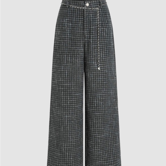 Tweed, Wide-leg Pants - Picture 3 of 5